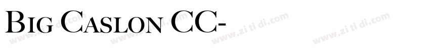 Big Caslon CC字体转换